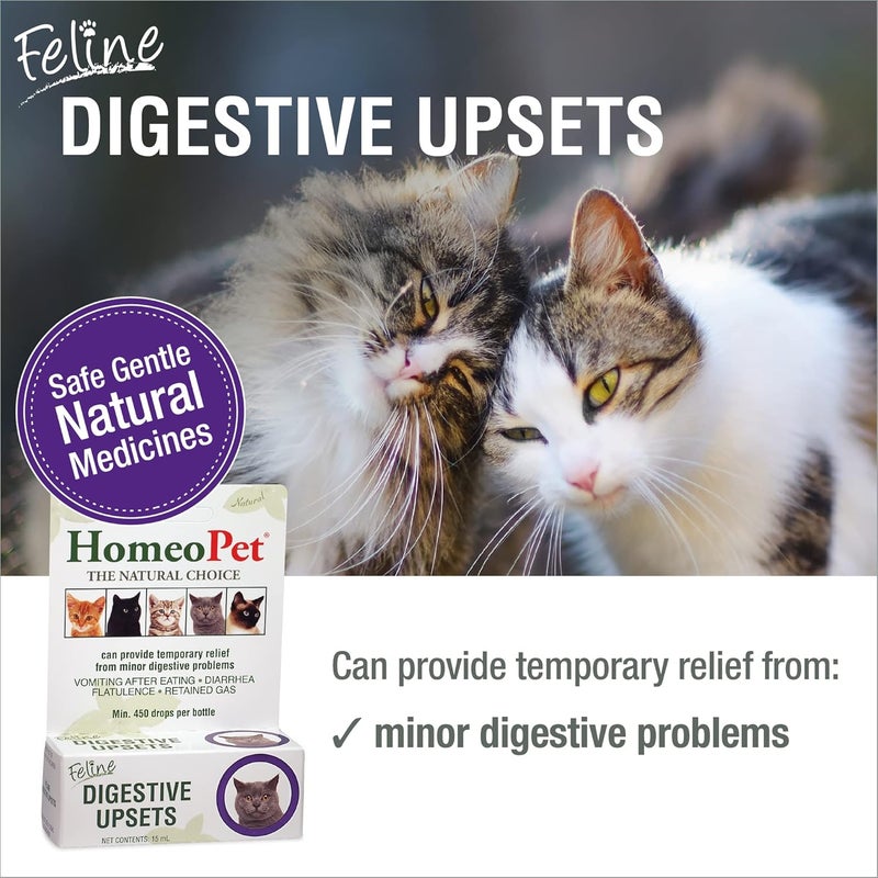 HomeoPet Feline Digestive Upsets Natural Cat Digestive Support Digestive Supplement for Cats 15 Milliliters - Image 2