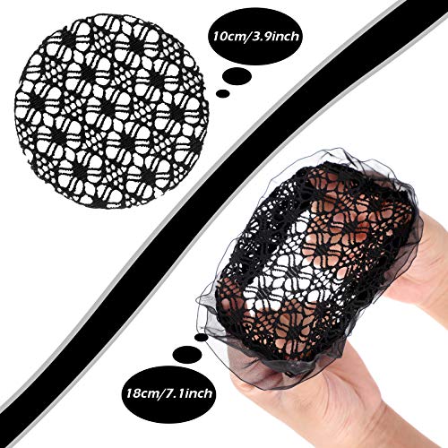Waydress 8 Pcs Ballet Hair Net Bun Cover Invisible Elastic Edge Mesh Hair Nets Mesh Hairs Bun Set for Women Dance Accessories(Classic Style) - Image 3
