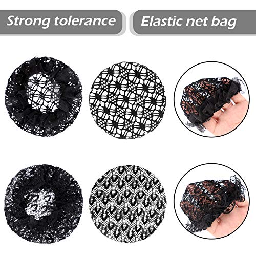 Waydress 8 Pcs Ballet Hair Net Bun Cover Invisible Elastic Edge Mesh Hair Nets Mesh Hairs Bun Set for Women Dance Accessories(Classic Style) - Image 5