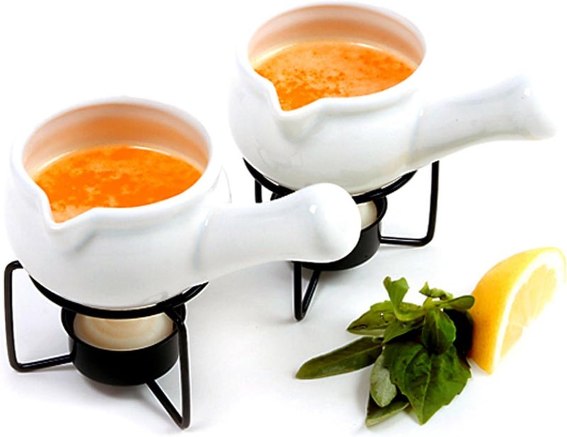 Norpro Ceramic Butter Warmers Set of 2 with Stands and Tea Lights - Image 3