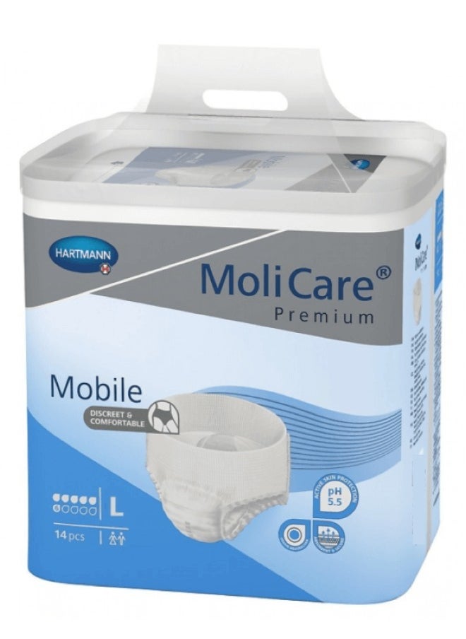Molicare Premium Mobile 6 Drops Large Diapers 14 Pieces Pack  - Image 2