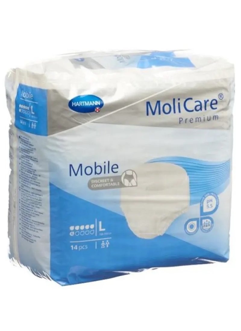 Molicare Premium Mobile 6 Drops Large Diapers 14 Pieces Pack  - Image 1