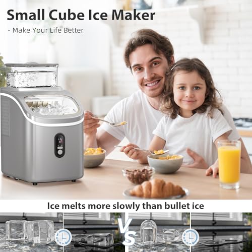 Electactic Countertop Ice Cube Maker Machine with External Water Tank,16Pcs/5Mins,34Lbs/Day,2 Ways to Add Water,Portable Compact Small Ice Maker with Self-Cleaning,Perfect for Home/Kitchen/Camping/RV - Image 2