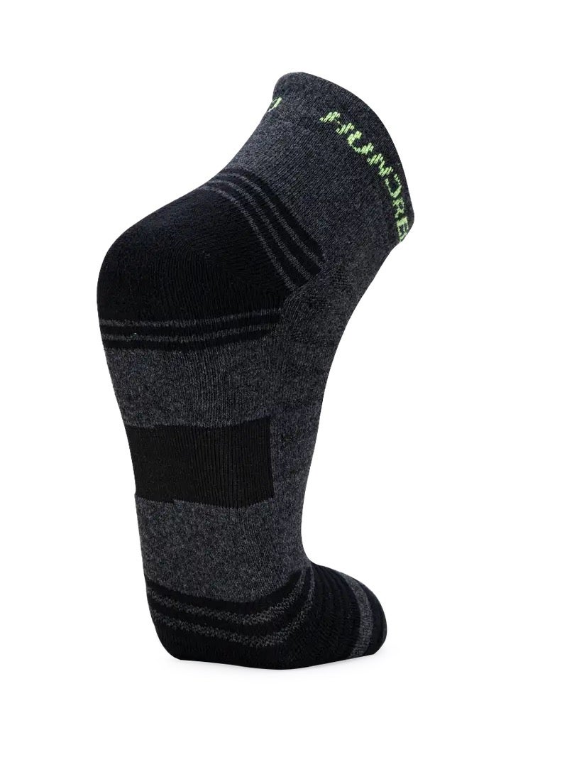 HUNDRED Men'S Sports Socks - Ankle (Dark Grey) (Hbas-3M056-3) - Image 3