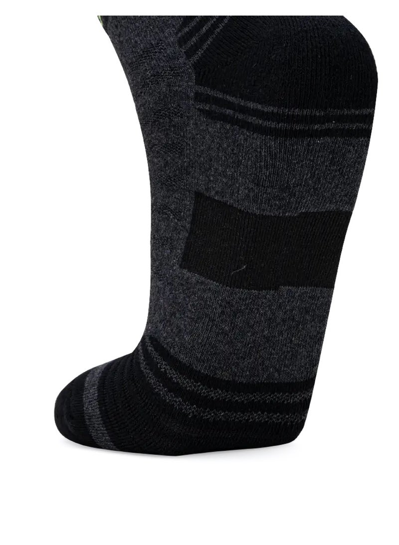 HUNDRED Men'S Sports Socks - Ankle (Dark Grey) (Hbas-3M056-3) - Image 2