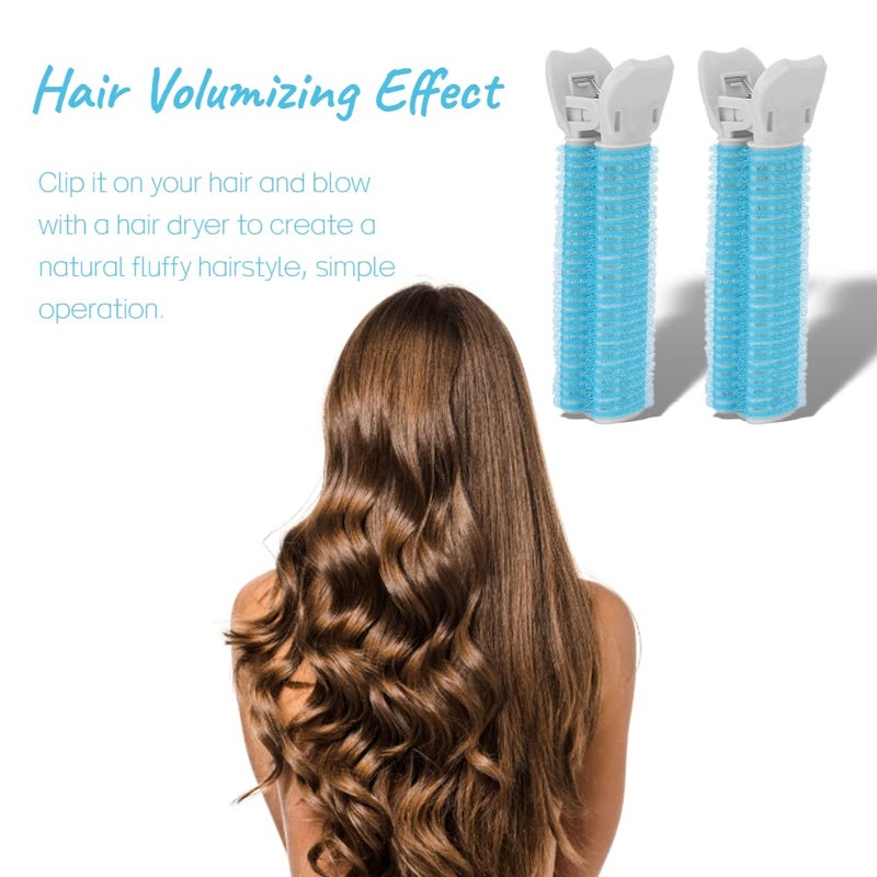 cheekyglo 2 Pcs Hair Roller Hair Curler Clips Volumizing Hair Root Clips Hair Root Bangs Fluffy Clips, Hair Styling Rollers Clips Hairdressing Curling Clips Hair Section Clip(blue)blue - Image 4