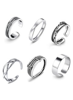 Open Adjustable Rings Set Unisex Stacking Ring Stackable Jewelry Gift Finger Rings for Women Men Girls Boys 6pcs Silver - pzsku/ZFB01F39709C858F62AB4Z/45/_/1733472813/692f7151-ac99-4c0b-97d8-6bb1d8d6c795