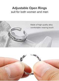 Open Adjustable Rings Set Unisex Stacking Ring Stackable Jewelry Gift Finger Rings for Women Men Girls Boys 6pcs Silver - pzsku/ZFB01F39709C858F62AB4Z/45/_/1733472822/c49c6909-7544-4976-9473-36c6297cb9c3