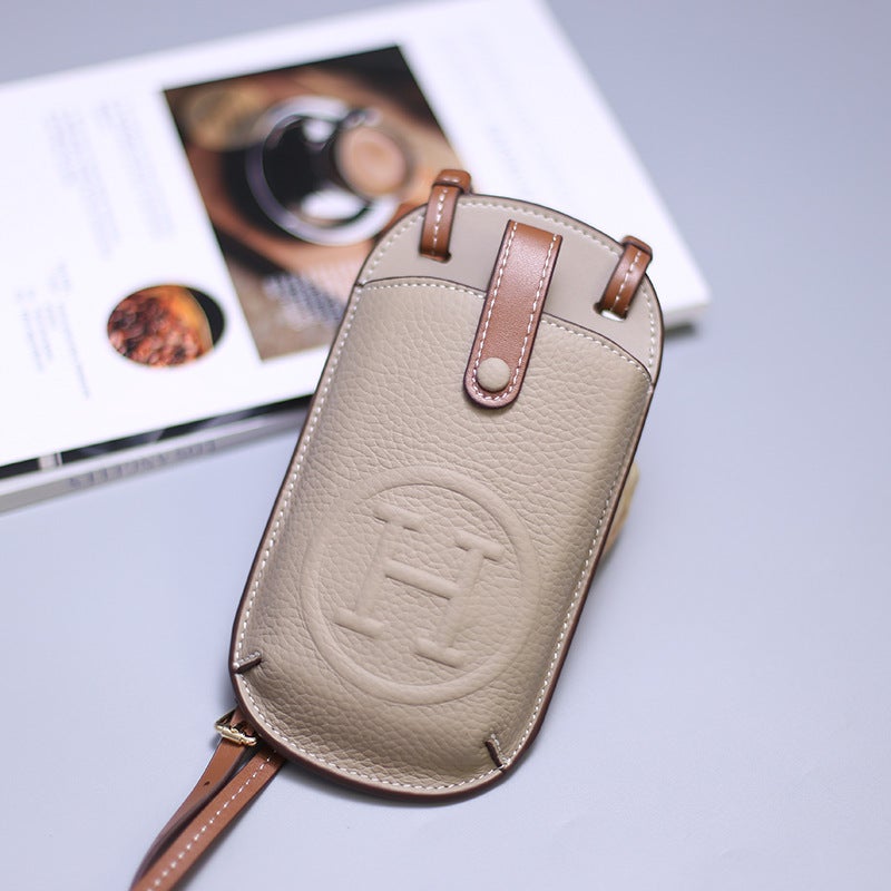 2023 Style Genuine Leather Mobile Phone Bag Women'S New Trendy Fashion Super Crossbody Packaging Mobile Phone Small Bag Western Style Lightweight - Image 5