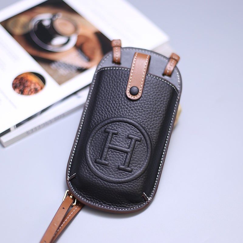 2023 Style Genuine Leather Mobile Phone Bag Women'S New Trendy Fashion Super Crossbody Packaging Mobile Phone Small Bag Western Style Lightweight - Image 2