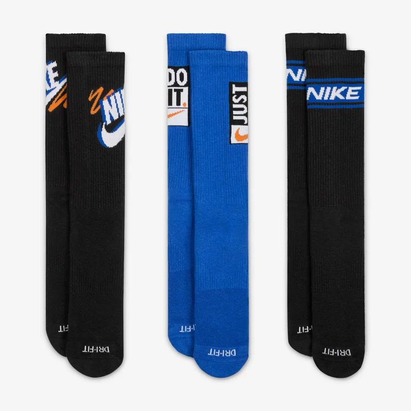 Nike Everyday Plus Dri-FIT Crew Socks (3 Pairs)