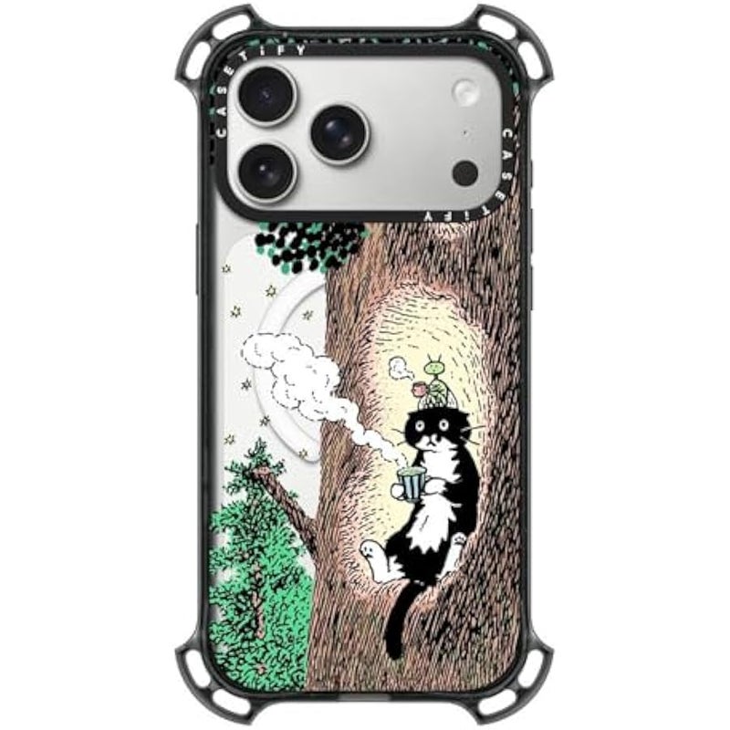 Casetify Bounce iPhone 17 Pro Max Case 【Shockproof/Compatible with Magsafe / 21.3 ft. 7X Military Grade Drop Protection】 - Rest time - Clear Black - Image 1