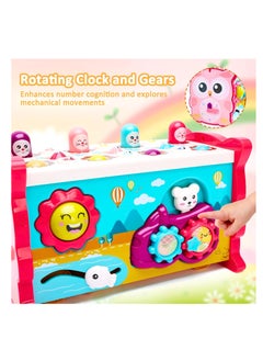 ARGT 8-in-1 Montessori Activity Box – Educational Toddler Toys with Xylophone, Whack-a-Mole, Magnetic Fishing, Clock, Pull-Along & More – Sensory Learning Toy for Boys & Girls Ages 1-4 Years  - Image 4