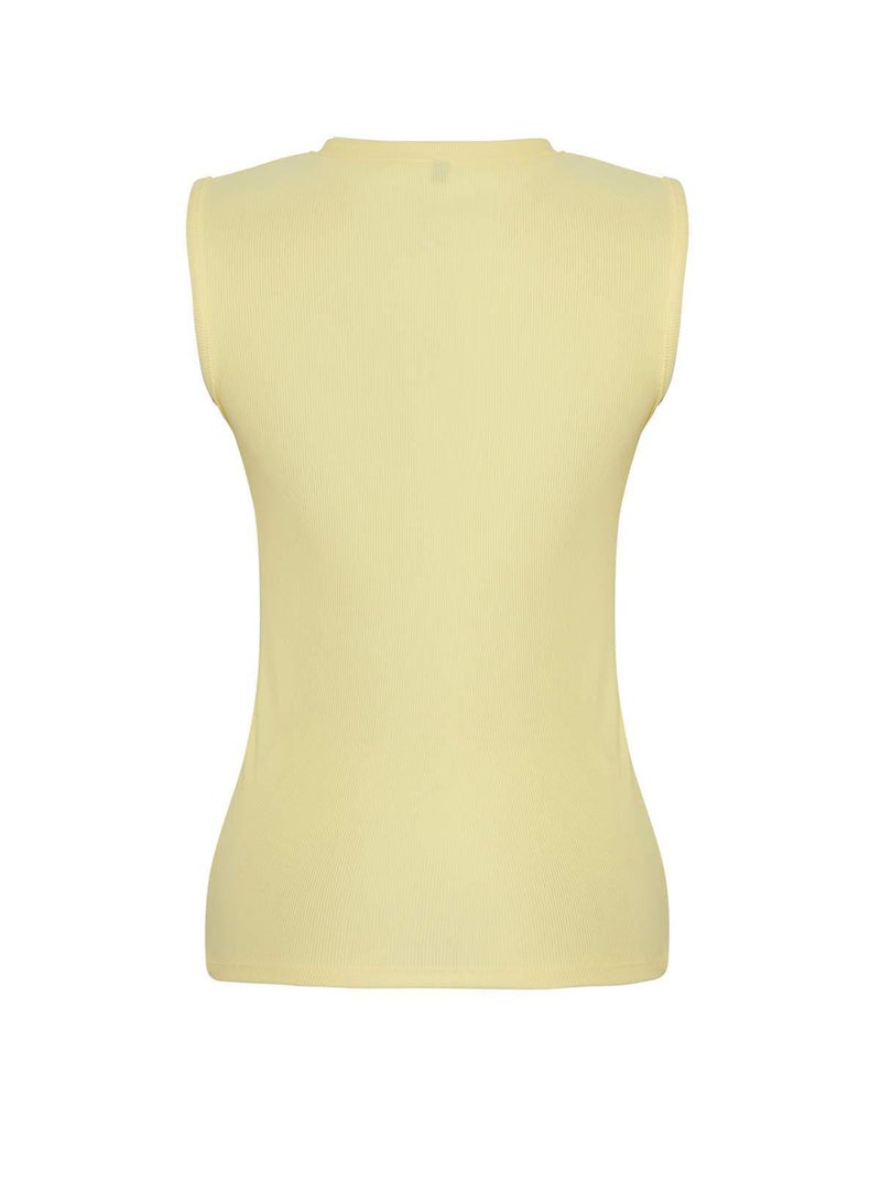 trendyol Yellow Accessory Button Crew Neck Regular Size Vest Knitted Blouse - Image 5