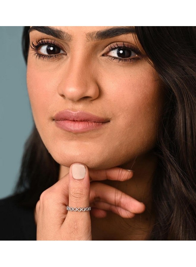 Clara Pure 925 Sterling Silver Line of Heart Finger Ring | Size Adjustable | Thumb Band | Gift for Women Girls Wife Girlfriend - Image 4