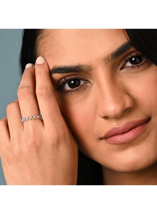 Clara Pure 925 Sterling Silver Line of Heart Finger Ring | Size Adjustable | Thumb Band | Gift for Women Girls Wife Girlfriend - Image 3