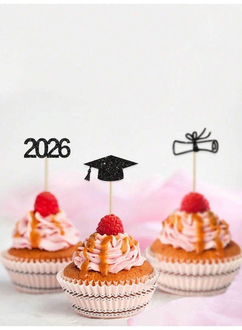 Graduation Cake Toppers 2026 – 12pcs Graduation Cupcake Toppers Set - Image 5