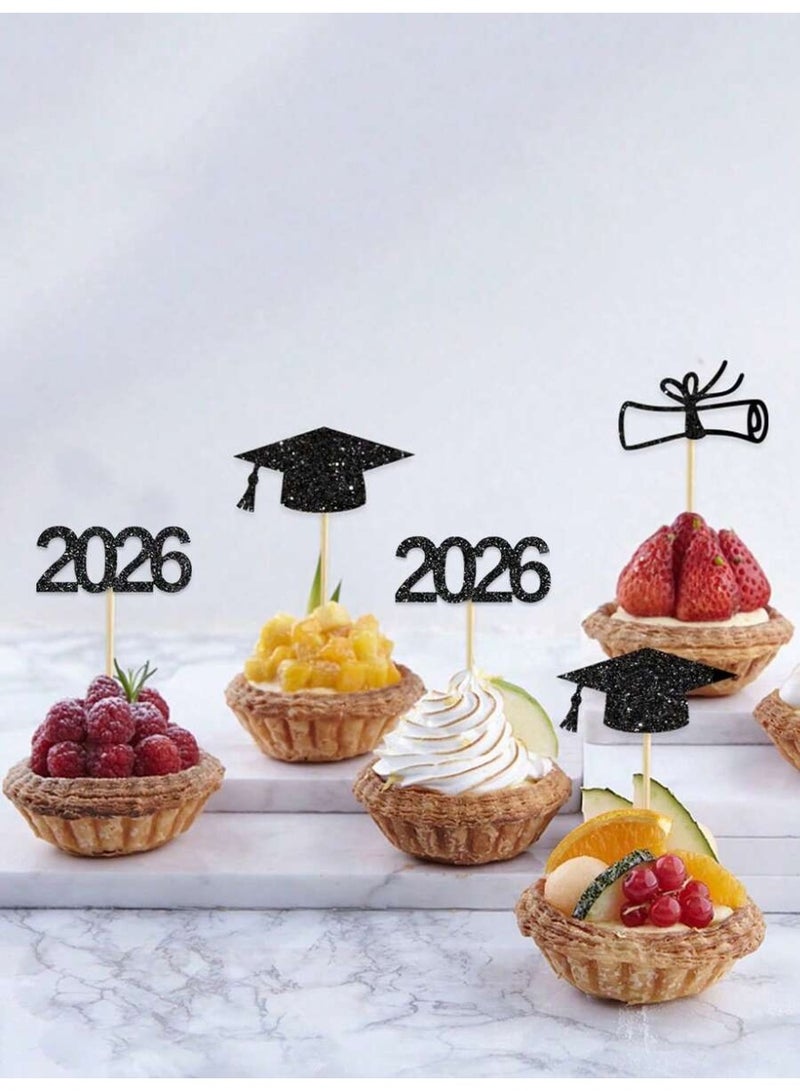 Graduation Cake Toppers 2026 – 12pcs Graduation Cupcake Toppers Set - Image 2