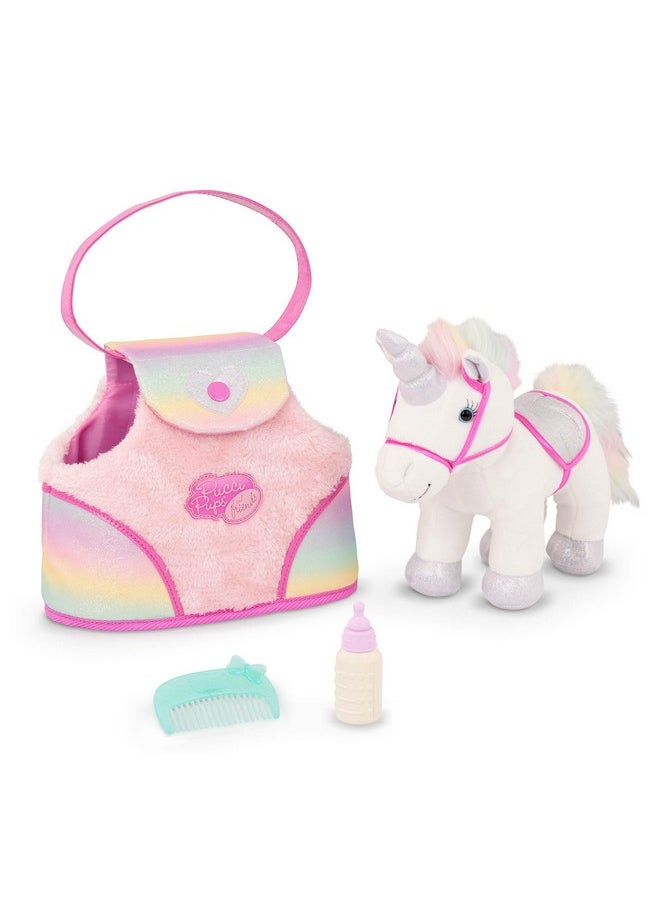Pucci Pups Pucci Pups - Plush Unicorn - Stuffed Animal - Carrier Bag - Comb & Bottle - Kids 3 Years +  - Image 1