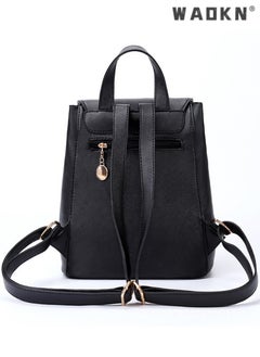 WAOKN Korean Version Fashionable Double Shoulder Bag Backpack with Enhanced Features - Classic Black  - Image 3