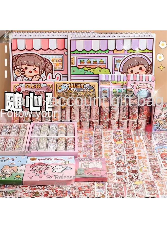 Bluejw New Small Potato Hand Account Sticker Tape Hand Account Book Suit Gift Box Toy Girl Gift Bag Full Set Of Free Matching - Image 2