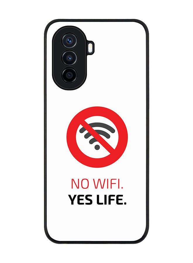Stylizedd Rugged Black edge case for Huawei Nova Y70  Slim fit Soft Case Flexible Rubber Edges Anti Drop TPU Gel Thin Cover - No Wifi Yes Life - Image 1