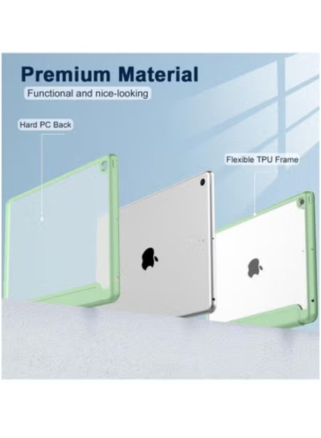 TIGER iPad 10.2-Inch Case for 9th/8th/7th Generation – Slim Sea Green Smart Cover with Apple Pencil Holder, Auto Wake/Sleep Function & Shockproof Transparent Back | Lightweight Folding Stand Case for iPad 2021/2020/2019 | Stylish Protective Design for Daily Use - Image 4
