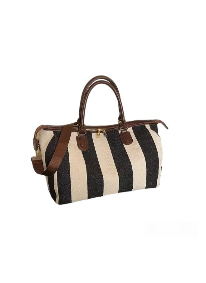 Rup Art Commuter Ladies Handbags Crossbody Bag Large Capacity Designer Canvas Bags Striped Leisure Handbags For Women Rup Art  - Image 1