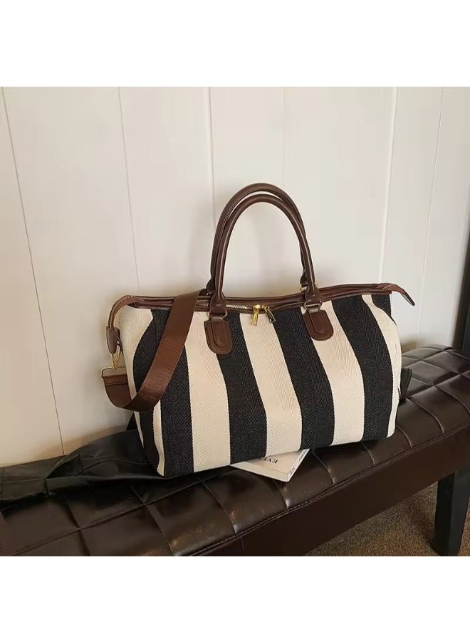 Rup Art Commuter Ladies Handbags Crossbody Bag Large Capacity Designer Canvas Bags Striped Leisure Handbags For Women Rup Art  - Image 3