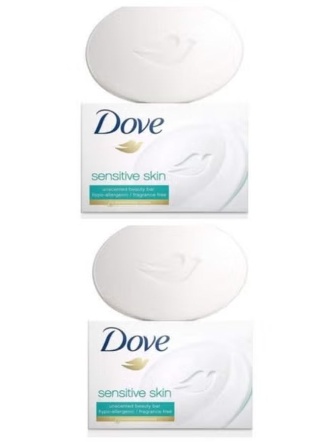 دوف صابون تجميل بدون رائحة للبشرة الحساسة 106 جرام، قطعتان