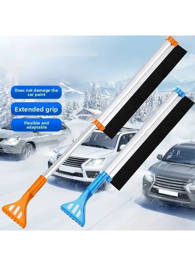 Multifunctional Retractable Snow Shovel Aluminum Alloy Telescopic Car Cleaning Tool ABS Plastic Handle - Image 2