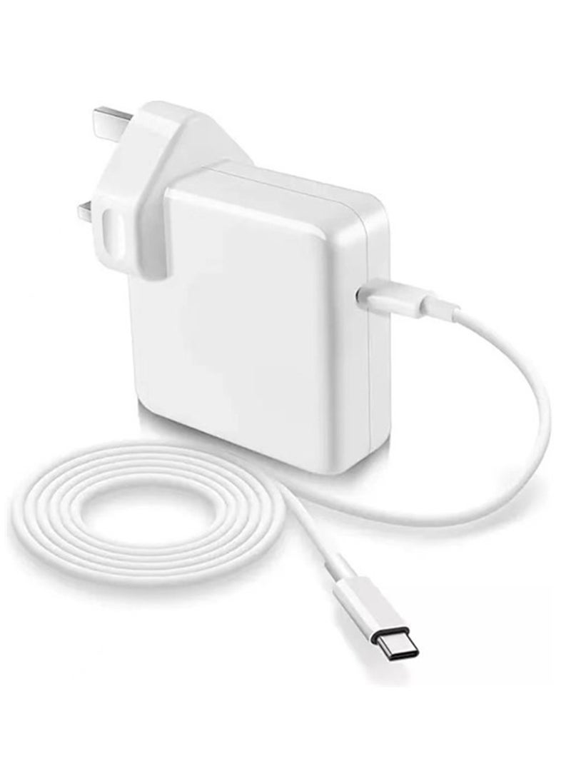 شاحن سريع بديل PD 118 وات من النوع C لجهاز Macbook Pro/Macbook Air مع كابل USB C بطول 2 متر، محول طاقة متوافق مع أجهزة Apple iPad وMacBook Series وHuawei Matebook Series وiPhone 15 وiPhone 16 Series وSamsung Galaxy S23 وS24 Series بواجهة Type C - Image 1