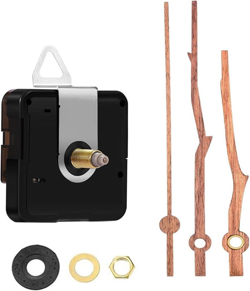 Clock Movement Mechanism Kit Long Shaft Quiet Color C Wood Hands Making Supplies - Image 1