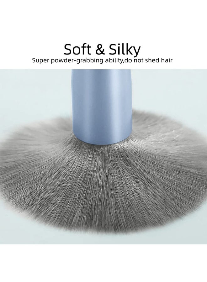 URBANMAC Makeup Brush Set 8PCS Mini With Storage (Blue Gray) - Image 4