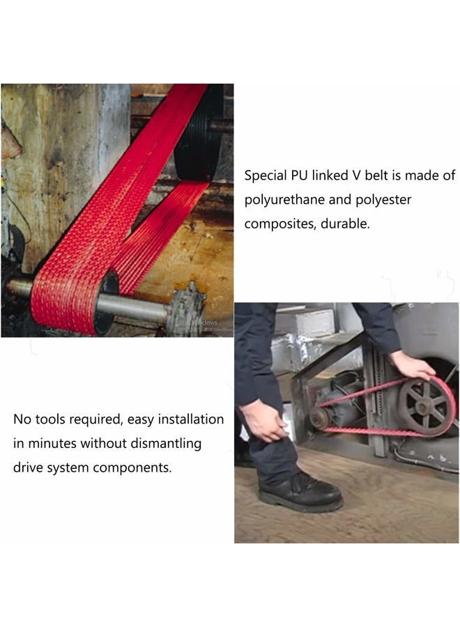 Ketofa 4FT Power Twist V-Belt 1/2-Inch x 4 Feet A Type,Adjustable Link V - Belt Type A Perfect for Lathes, Drill Press, Table Saws and Other Woodworking Tools - Image 3