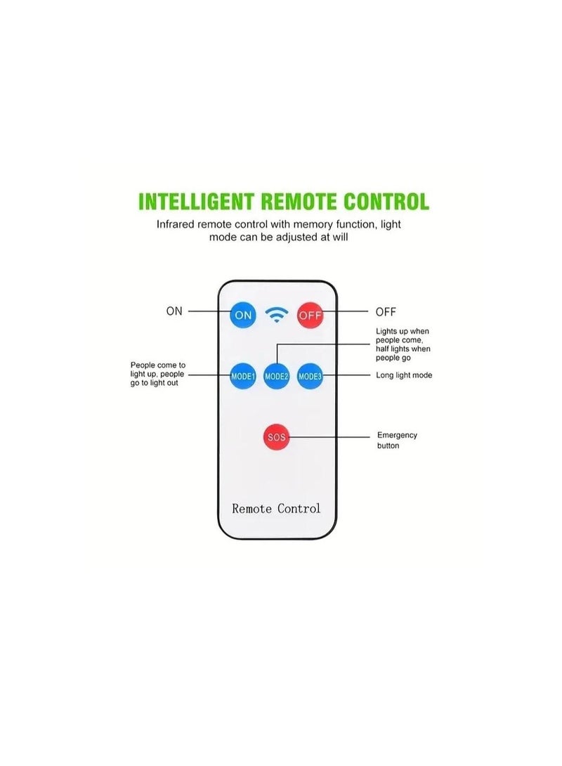 "Solar Light –  Waterproof Outdoor Street Lamp with Remote Control, Motion Sensor & Energy-Saving LED for Home & Garden" White - Image 3
