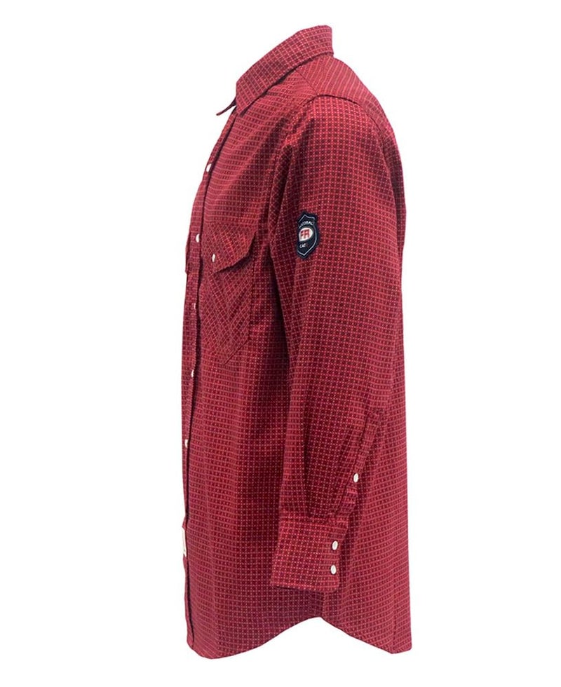 BOCOMAL FR Shirts for Men Printed Plaid Flame Resistant Clothing 6.5oz Cotton Button Up Welding Shirts NFPA2112 CAT2 - Image 2