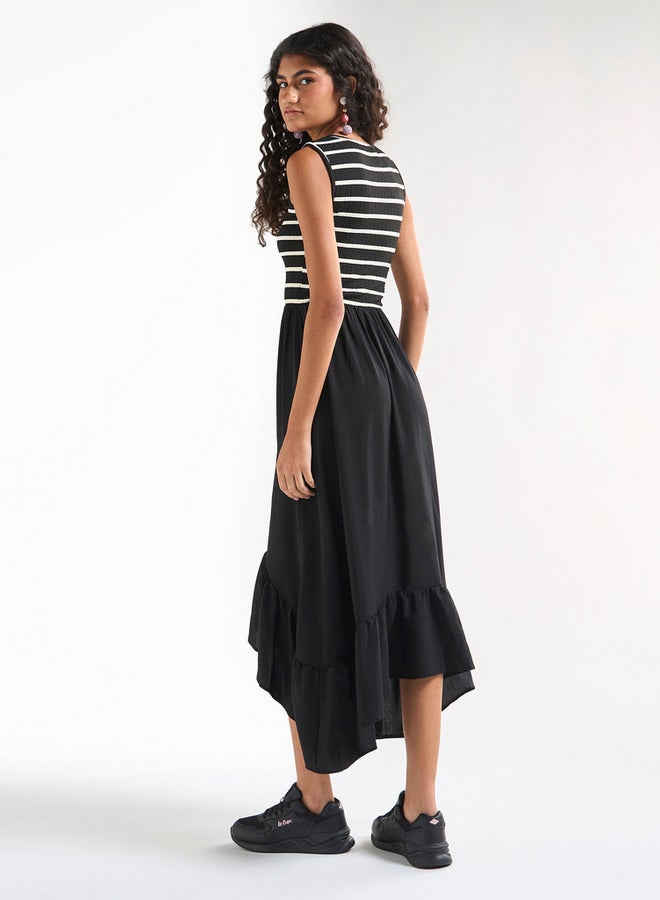 Splash FAV Striped High-Low Dress - Image 3