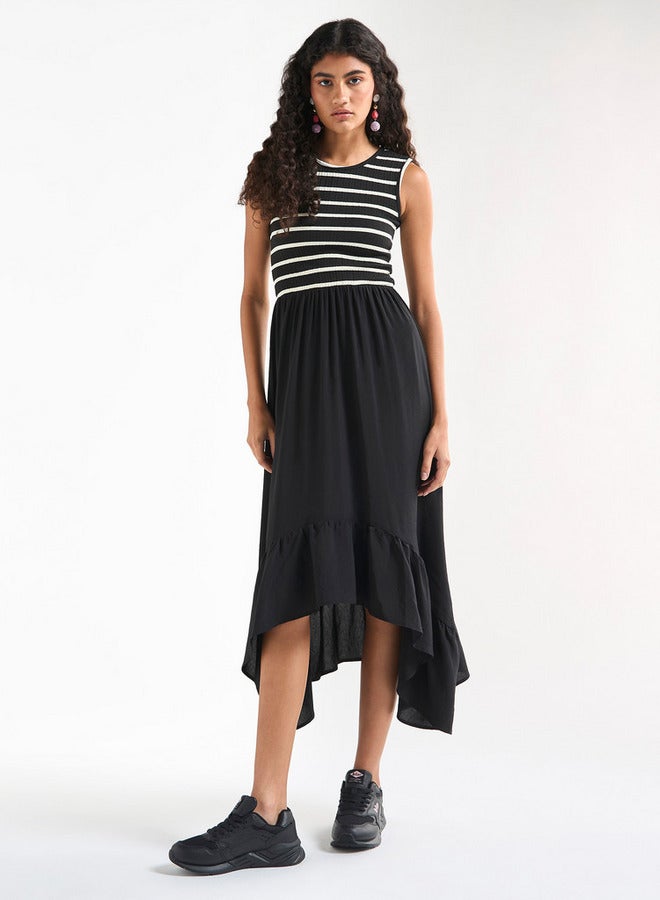 Splash FAV Striped High-Low Dress - Image 1