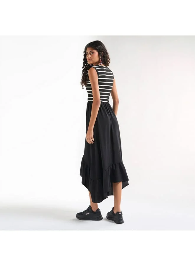 Splash FAV Striped High-Low Dress