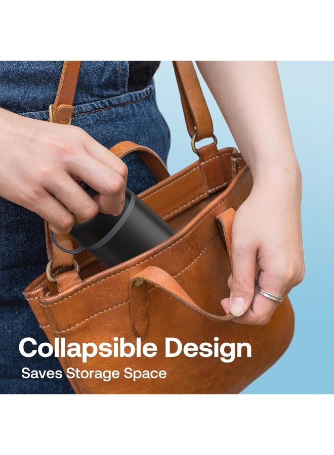 Bitvae P1 Portable Water Flosser for Teeth – Cordless Mini Oral Irrigator with Collapsible Water Tank, 40-Day Battery, Type-C Rechargeable, 360° Rotating Nozzle, IPX7 Waterproof – Travel & Home Use (Black) - Image 4