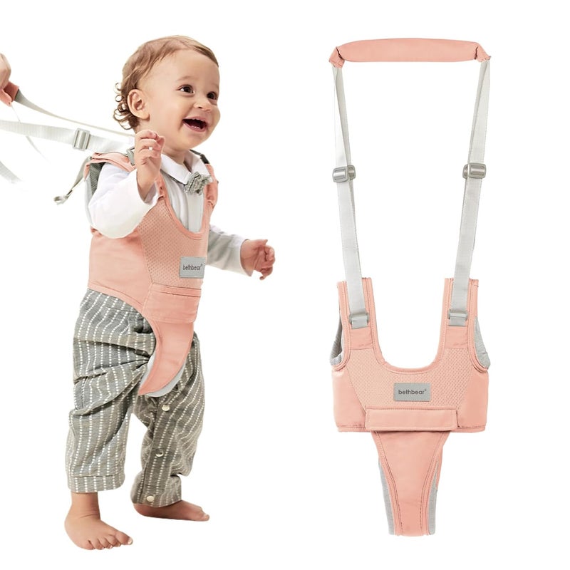 Bethbear Baby Walking Harness-Handheld Assistant Belt- Toddler Infant Walking Aid for Trainer & Support 7-24 Month Old (summer-Pink-1819) - Image 1