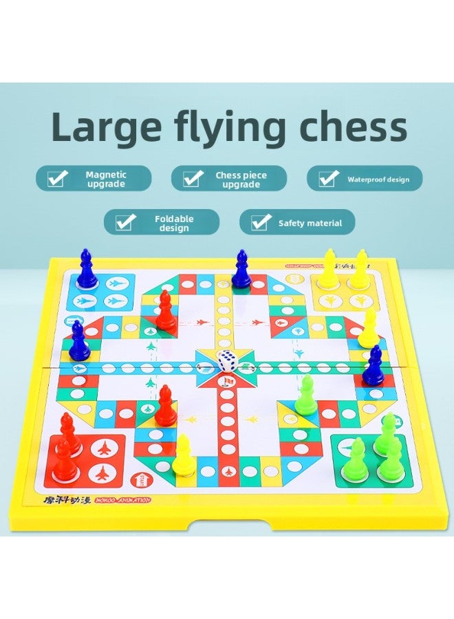 سجادة الشطرنج الطائرة للأطفال، سجادة أرضية تعليمية للكبار، لعبة مونوبولي 2 في 1 كبيرة الحجم