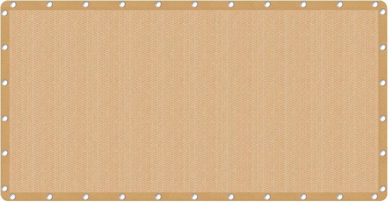 VICLLAX 90% Shade Fabric Sun Shade Cloth with Reinforced Grommets, Outdoor Sun Screen Fabric for Outdoor Patio Garden Pergola Cover Canopy 10x20 FT, Wheat - Image 1