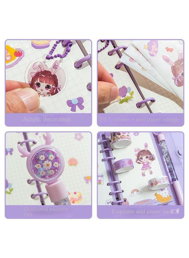 Bluejw Hand Account Book Suit Gift Box Cute Girl's Hand Account Book Cane Book Pupils Children's Tools For Making Cane - Image 5