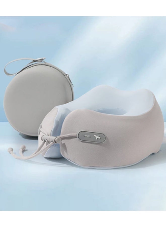Arabest Travel Pillow for Airplane Memory Foam Neck Pillow Neck with Storage Carry Bag， Support to Relieve Neck Tension Lightweight Compact Breathable Flight Pillow Comfortable U-shaped Pillow for Airplane Car Office Home Travel Camping - Image 1
