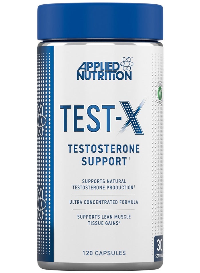 Applied Nutrition Test X, 120 Capsules, Supports Testosterone Production