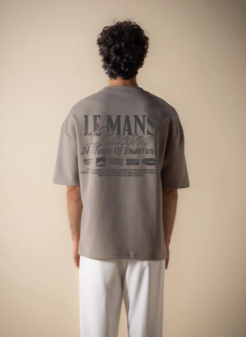 Shapes GREY DURASOFT LE MANS PRINTED T-SHIRT for Men | Best Price UAE