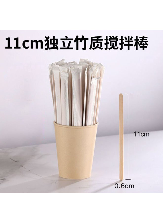 Coffee Stirring Stick Disposable Baby Milk Powder Stirring Stick Straw Bamboo Stick Stirring Spoon Individually Packaged Long Handle Spoon
