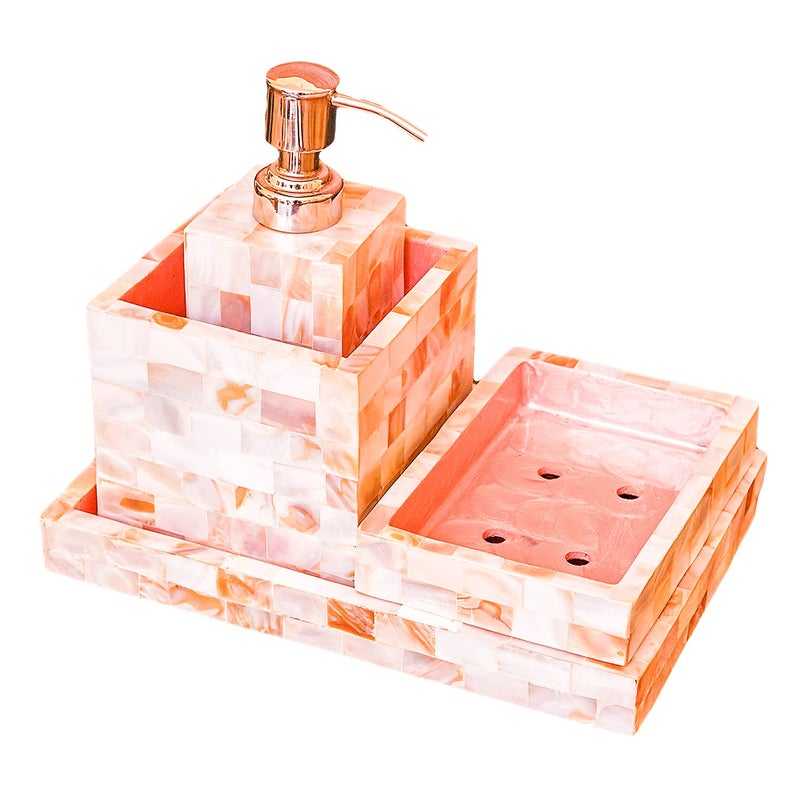 Craftlayout إكسسوارات أم اللؤلؤ مع موزع الصابون وصينية الصابون للحمام والمطبخ - متعدد - Image 2